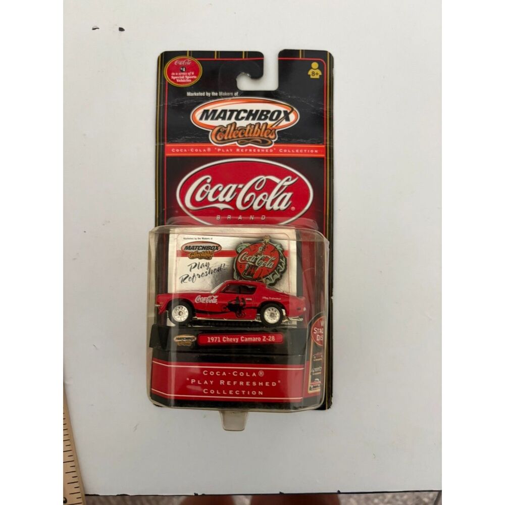 Matchbox collectibles coca cola 1971 chevy camaro z-28 die cast car
